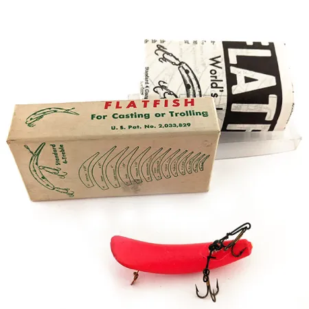 Flatfish F6 Helin Tackle UV, 3/32oz FRL Fluorescent Red fishing lure #11910