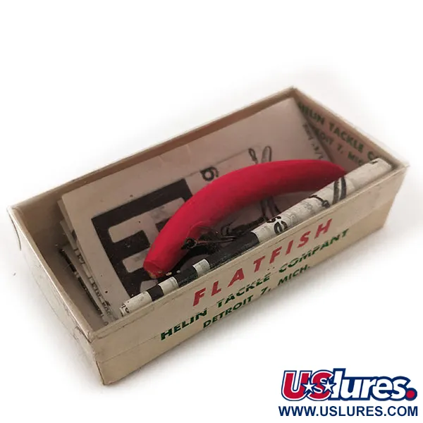   Flatfish F6 Helin Tackle UV, 3/32oz FRL Fluorescent Red fishing lure #11910