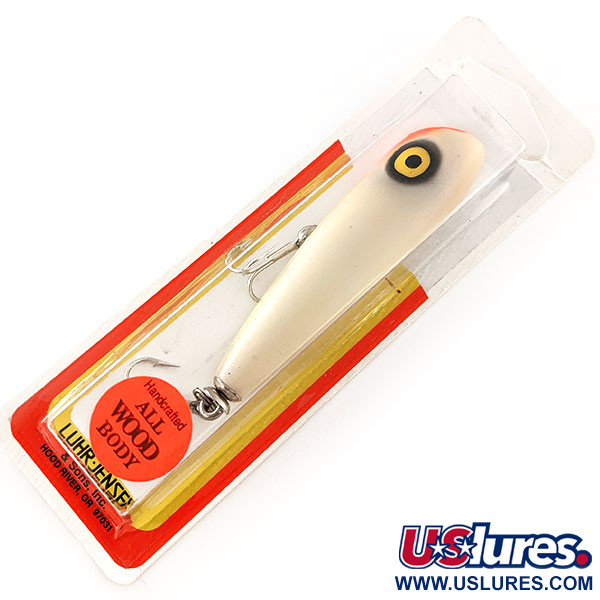    Luhr Jensen P.J. POP Wooden, 3/5oz Pearl / Red fishing lure #11935