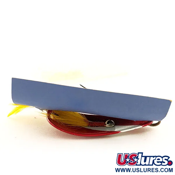   Weezel Weedless Rex Spoon, 2/5oz Red / White fishing spoon #11937
