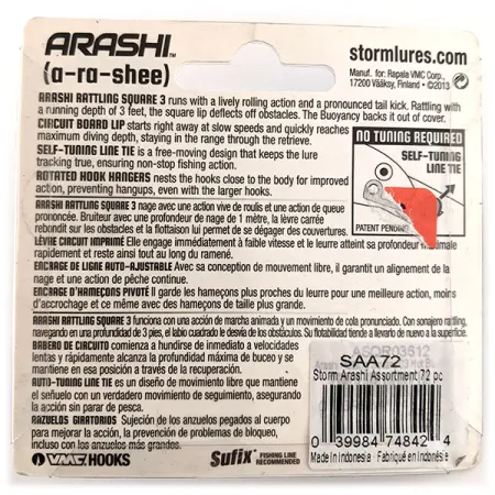 Storm Arashi Rattling Square 3, 1/2oz fishing lure #11952