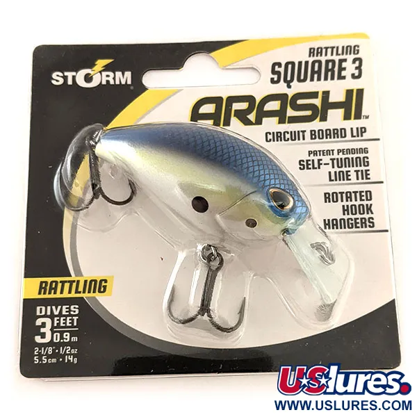 Storm Arashi Rattling Square 3, 1/2oz fishing lure #11952