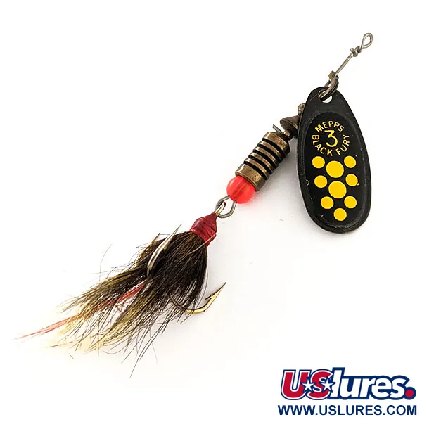 Mepps Black Fury 3 Dressed - squirrel tail