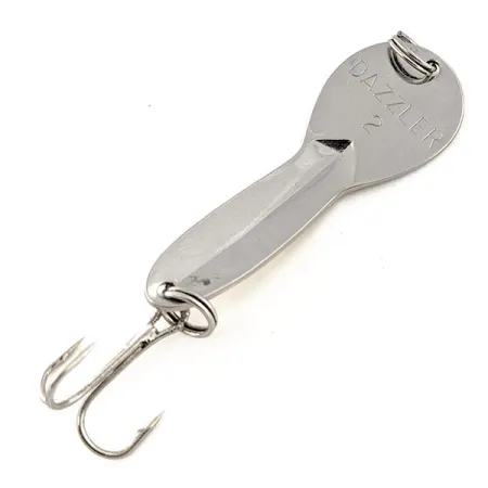 Vintage Acme Dazzler #2 UV, 1/4oz Nickel / Gold fishing spoon #12000