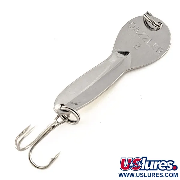 Vintage Acme Dazzler #2 UV, 1/4oz Nickel / Gold fishing spoon #12000