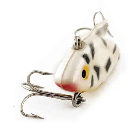 Vintage Kmart Kresge #41, 3/16oz White / Black fishing lure #12013