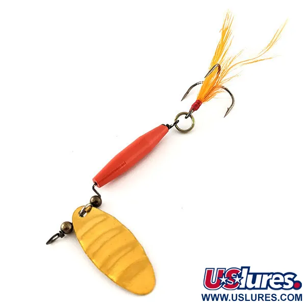 Vintage   Worth #301, 1/3oz Red/gold spinning lure #16535