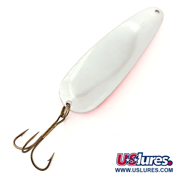 Vintage   Worth Chippewa Steel Spoon UV, 1oz Pink / Nickel fishing spoon #14446