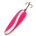 Vintage   Worth Chippewa Steel Spoon UV, 1oz Pink / Nickel fishing spoon #14446
