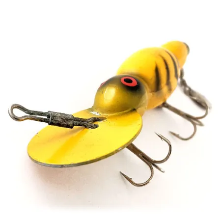 Vintage Kmart Kresge #380, 1/3oz Yellow fishing lure #12030