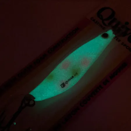 Luhr Jensen Quiver , 1/2oz Pearls / Glow in Dark fishing spoon #12050