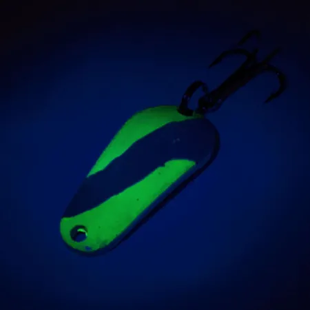 Vintage Aeroplane Spinner Aero UV, 1/4oz Green / White / Copper fishing spoon #12054