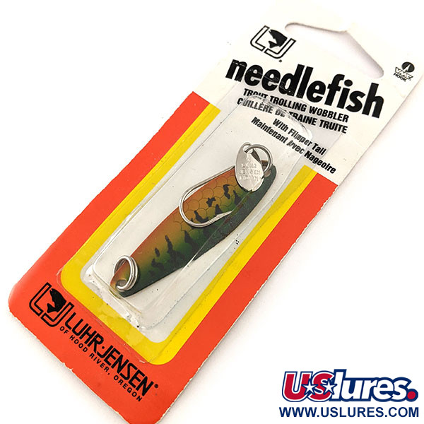  Luhr Jensen Needlefish 2, 3/32oz Metallic Perch fishing spoon #12058