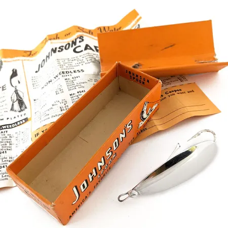 Weedless Johnson Silver Minnow, 2/5oz Silver / Silver Plated fishing spoon #12059