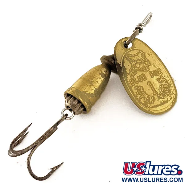 Vintage   Blue Fox Super Vibrax 1, 1/8oz Brass spinning lure #12061