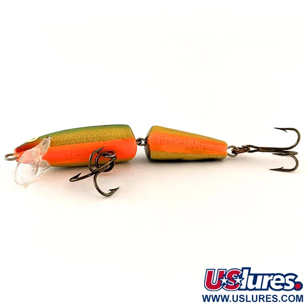 Vintage Rapala Jointed J7, 1/8oz Fire Tigre fishing lure #12072
