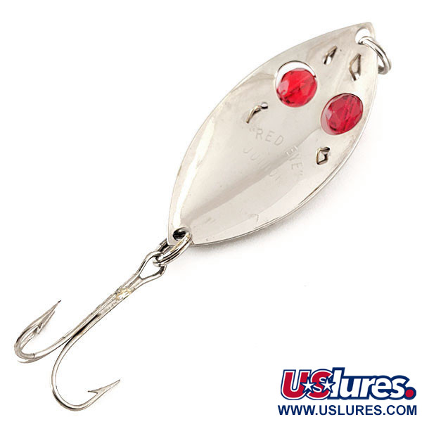 Vintage  Eppinger Red Eye junior, 1/2oz Nickel / Red fishing spoon #12107