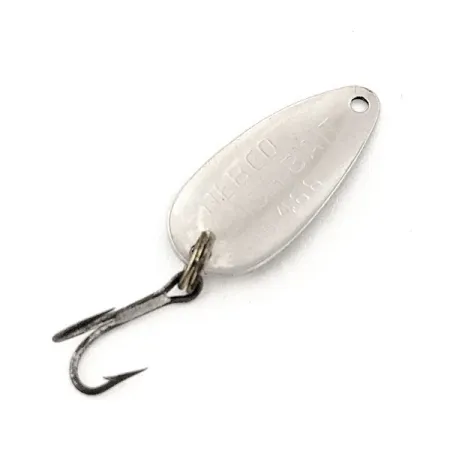 Vintage Nebco FlashBait 466, 1/32oz Black / White / Nickel fishing spoon #12114