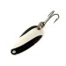 Vintage   Nebco FlashBait 466, 1/32oz Black / White / Nickel fishing spoon #12114