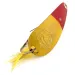 Vintage  Weezel Vintage Weedless Rex Spoon, 2/5oz Yellow / Red fishing spoon #12125