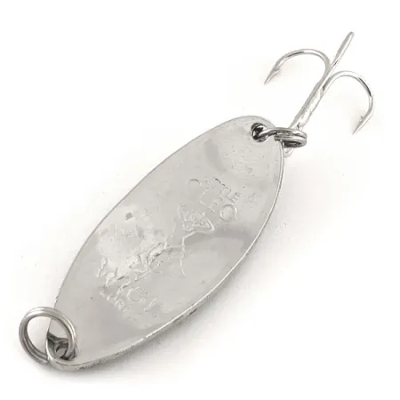 Vintage Seneca Little Cleo (Hula Girl), 2/3oz Nickel / Blue fishing spoon #12144