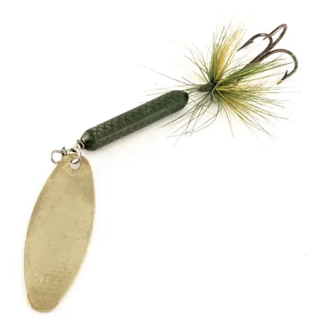 Vintage Yakima Bait Worden’s Original Rooster Tail 6, 1/2oz Brass spinning lure #12159