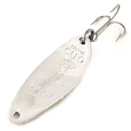 Vintage Seneca Little Cleo (Hula Girl), 1/3oz Green / Nickel fishing spoon #12189