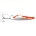 Vintage   Little Cleo Seneca UV, 1/4oz Fluorescent Orange / White / Nickel fishing spoon #12191