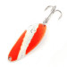 Vintage   Little Cleo Seneca UV, 1/4oz Fluorescent Orange / White / Nickel fishing spoon #12191