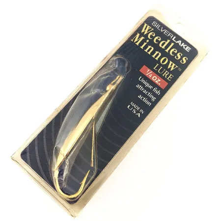 Weedless Silverlake Minnow, 1/4oz Gold fishing spoon #12201