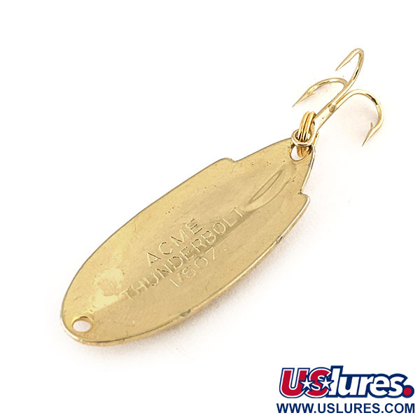 Vintage   Acme Thunderbolt, 3/16oz Gold fishing spoon #12225
