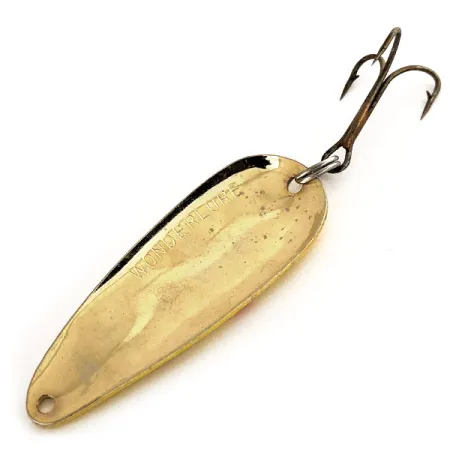 Vintage Acme Wonderlure, 2/5oz Yellow / Red / Gold fishing spoon #12243