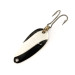 Vintage   Nebco Flashbait 466, 1/32oz Black/White/Nickel fishing spoon #12249