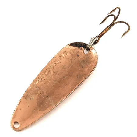Vintage Acme Wonderlure, 2/5oz Hammered Copper fishing spoon #12252