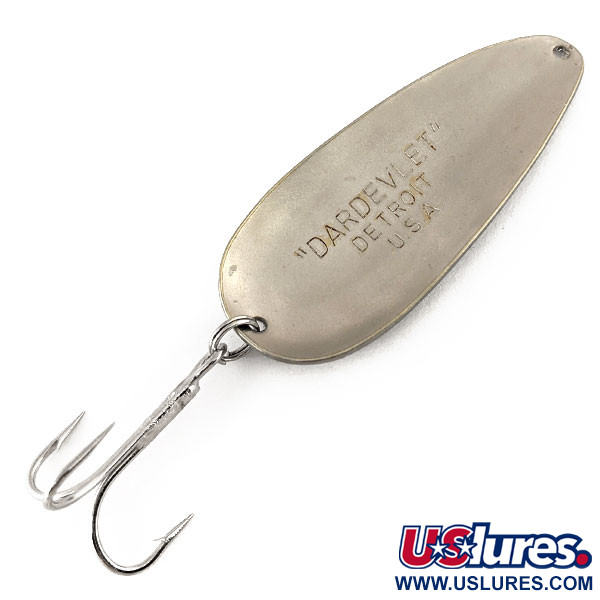 Vintage  Eppinger Dardevle Dardevlet , 3/4oz Matte Silver fishing spoon #12261