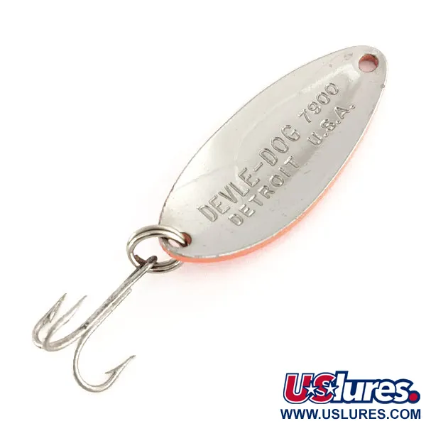 Vintage  Eppinger Dardevle Devle Dog 7900 UV, 1/4oz Red / Nickel fishing spoon #12262