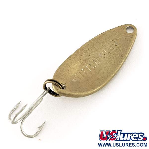 Vintage  Seneca Little Cleo, 3/16oz Matte Brass fishing spoon #12264