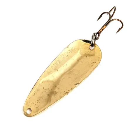 Vintage Acme Wonderlure UV, 2/5oz Hammered Gold / Orange fishing spoon #12265