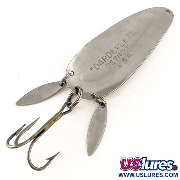 Vintage  Eppinger Dardevle Dardevlet Klicker, 3/4oz Silver fishing spoon #12300
