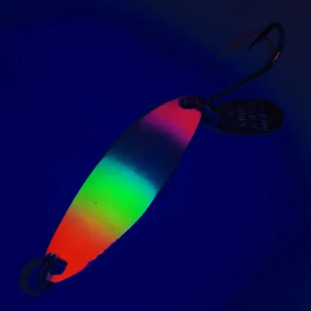 Vintage Luhr Jensen Needlefish 1, 1/16oz Pink / White / Yellow fishing spoon #12319