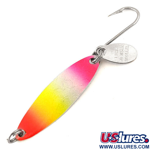 Vintage  Luhr Jensen Needlefish 1, 1/16oz Pink / White / Yellow fishing spoon #12319