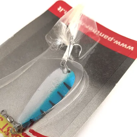 Panther Martin Svizzero Siluro con Penna Mare, 1/8oz Nickel / Blue fishing spoon #12333