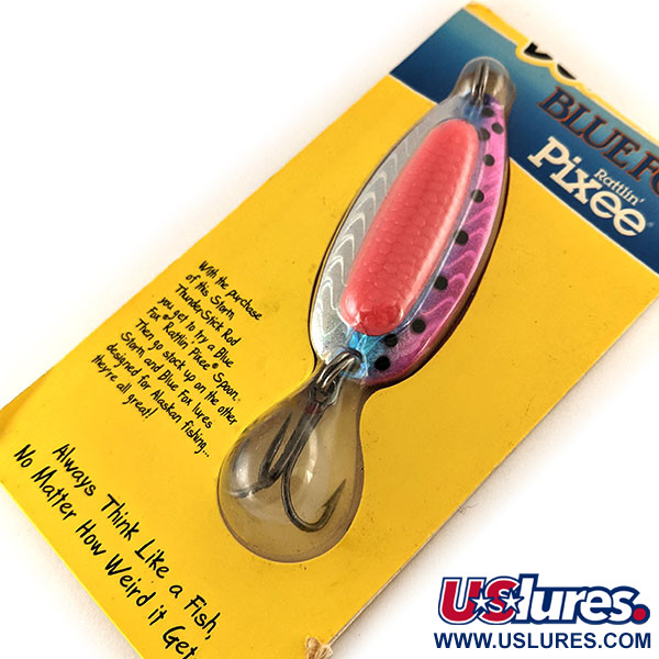   Blue Fox Rattlin Pixee, 1/2oz Rainbow Trout fishing spoon #12334