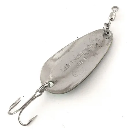 Vintage Len Thompson #8 UV, 1/4oz Fire Tiger fishing spoon #12339