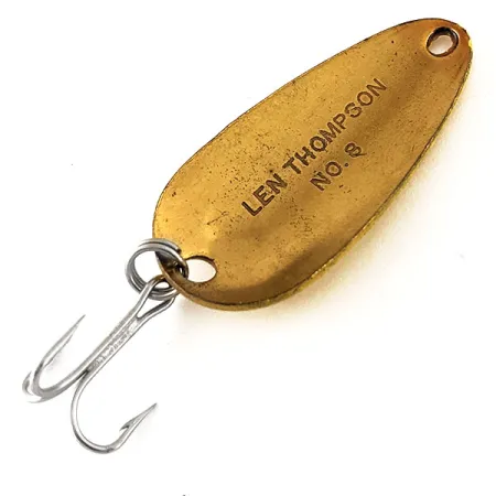 Vintage Len Thompson #8, 1/4oz Five of Diamonds fishing spoon #12340