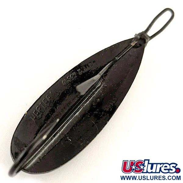 Vintage   Herter's Olson Minnow, 2/5oz Black fishing spoon #12376