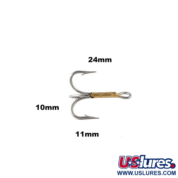  Treble Hook Eagle Claw #3 LM874,  Gold / Nickel fishing #12724