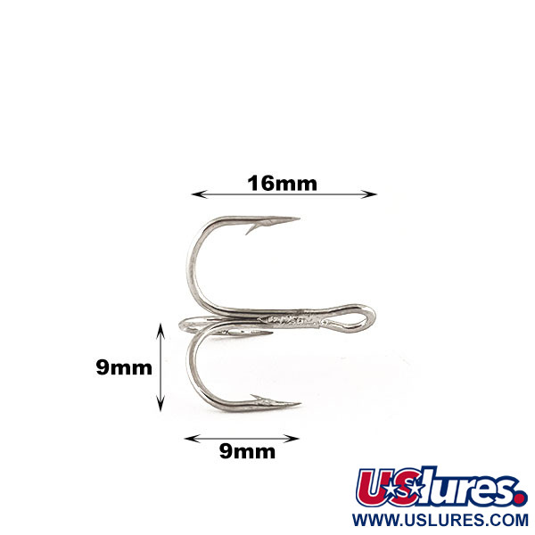   Treble Hook Mustad #6 35657,  Nickel fishing #12721