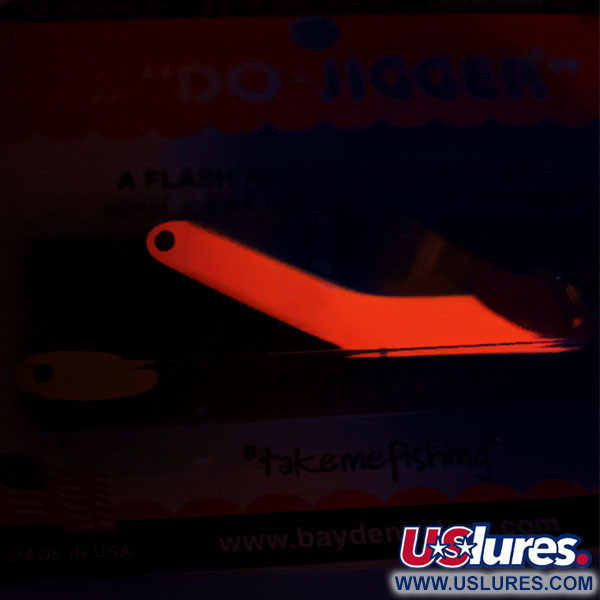   Bay de Noc Do-Jigger #3 UV, 1/3oz nickel/orange UV fishing spoon #20107