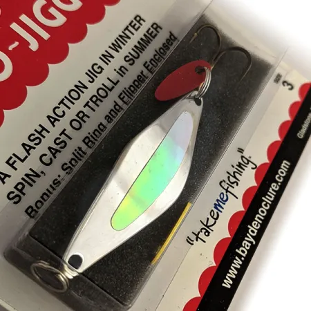 Bay de Noc Do-Jigger #3, 1/3oz nickel/pink/green/white fishing spoon #20260